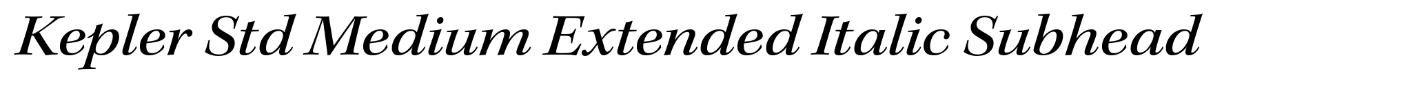 Kepler Std Medium Extended Italic Subhead image